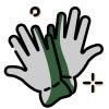 Gardening gloves icon